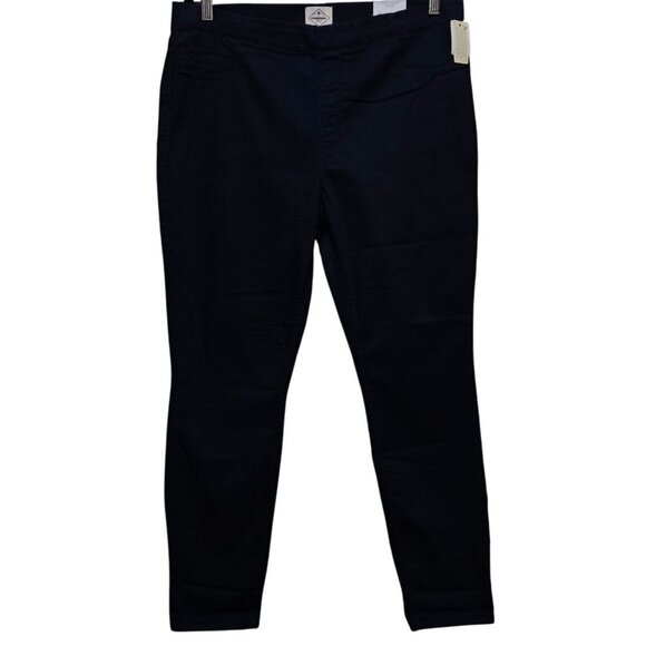 St. Johns Bay Women's Secretly Slender Jeggings Fit Slim‎ Leg Navy Large - Picture 1 of 8